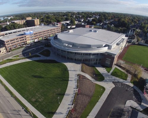 Erie Insurance Arena Aerial View